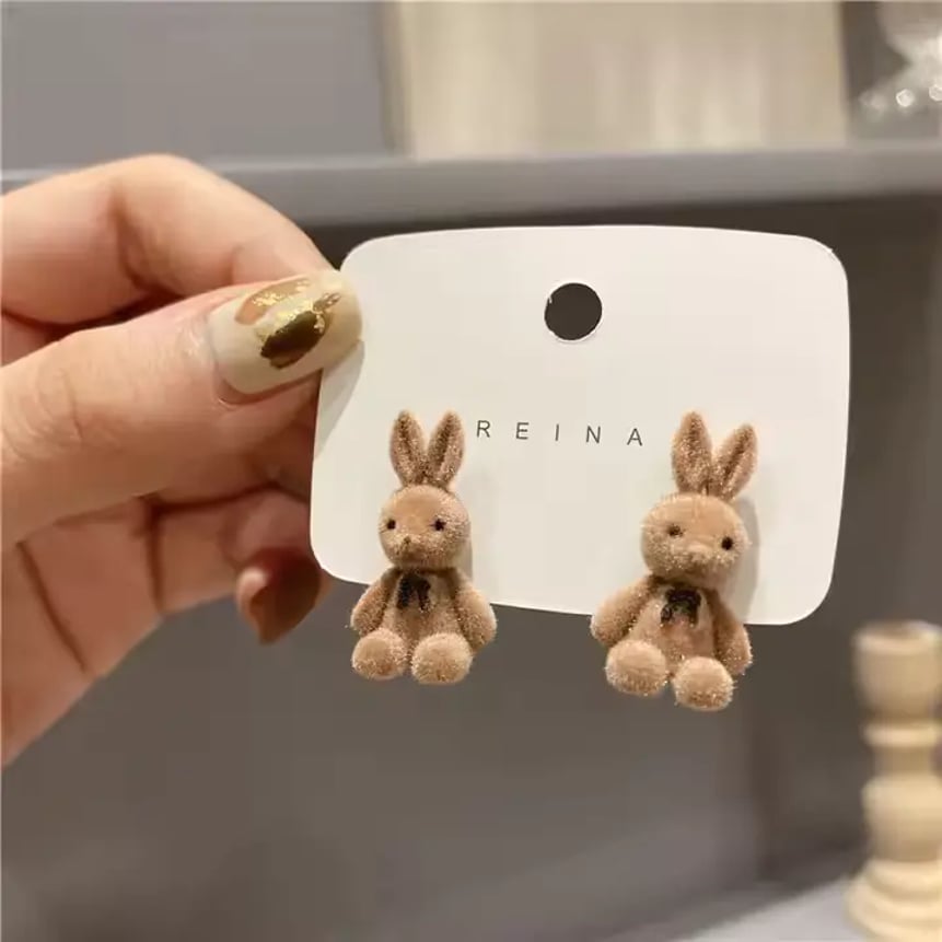 Rabbit Stud Earrings – Playful Cuteness