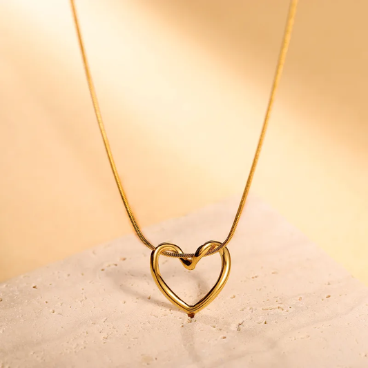 Love Heart Necklace 18K Gold