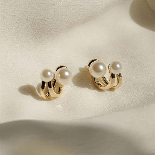 Dual Pearl Earrings