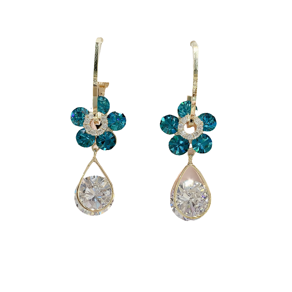 Infinionly Fashion Flower Crystal Earrings