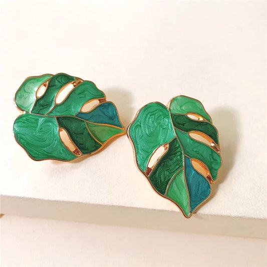 Palm Tree Statement Earrings